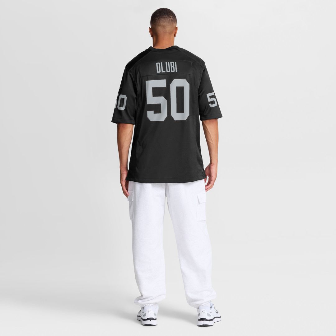 Las Vegas Raiders Segun Olubi Black Team Game Jersey | NFL Football Jersey