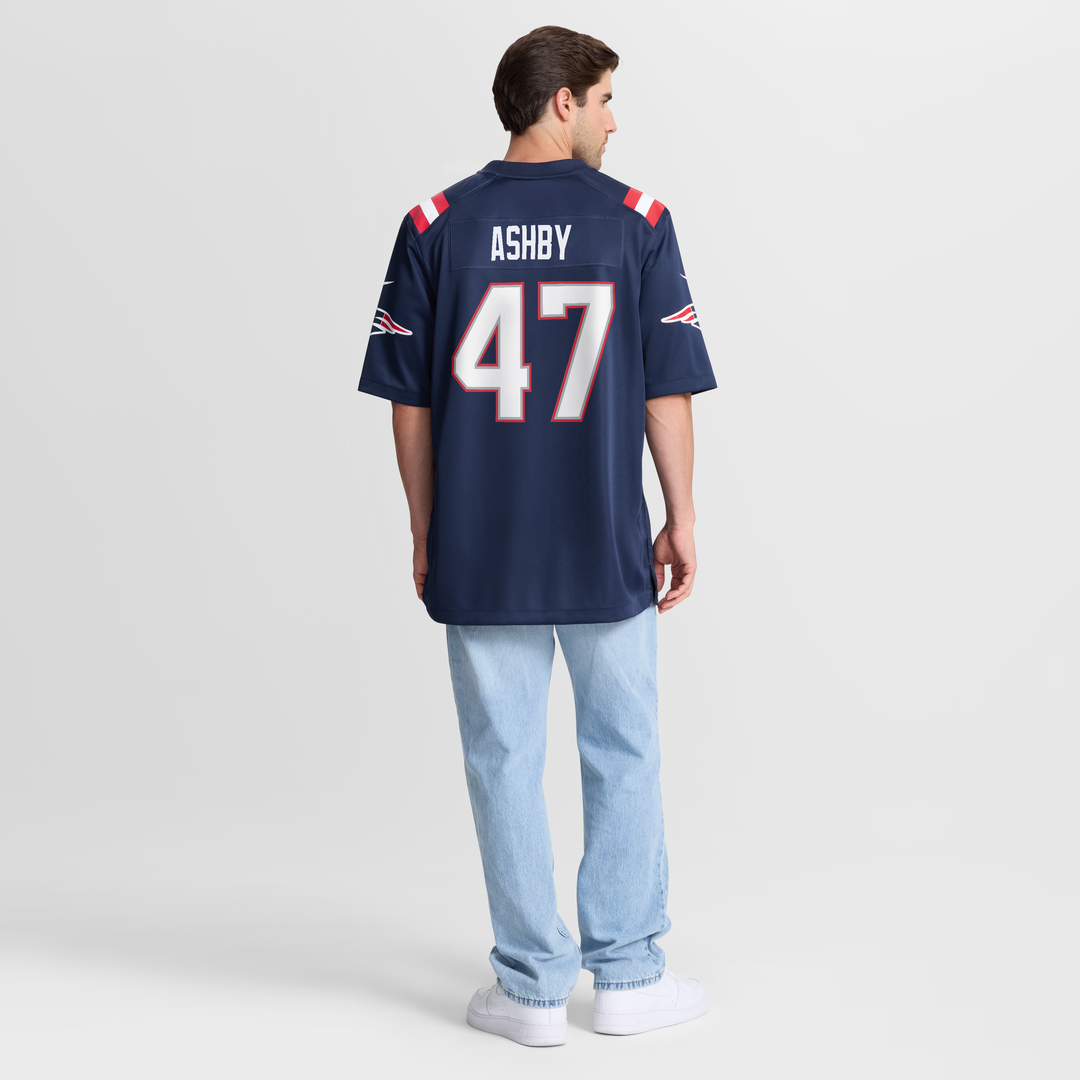 New England Patriots Julian Ashby Navy Team Game Jersey | NFL Football Jersey