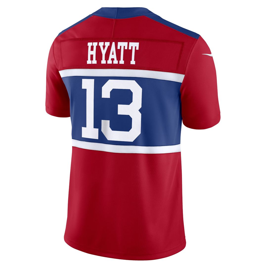 New York Giants Jalin Hyatt Century Red Alternate Vapor F.U.S.E. Limited Jersey | NFL Football Jersey