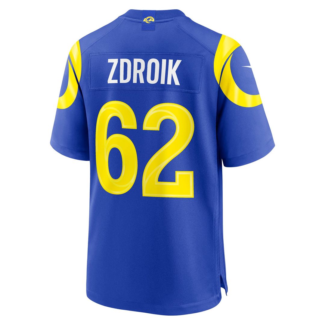 Los Angeles Rams Payton Zdroik Royal Game Jersey | NFL Football Jersey