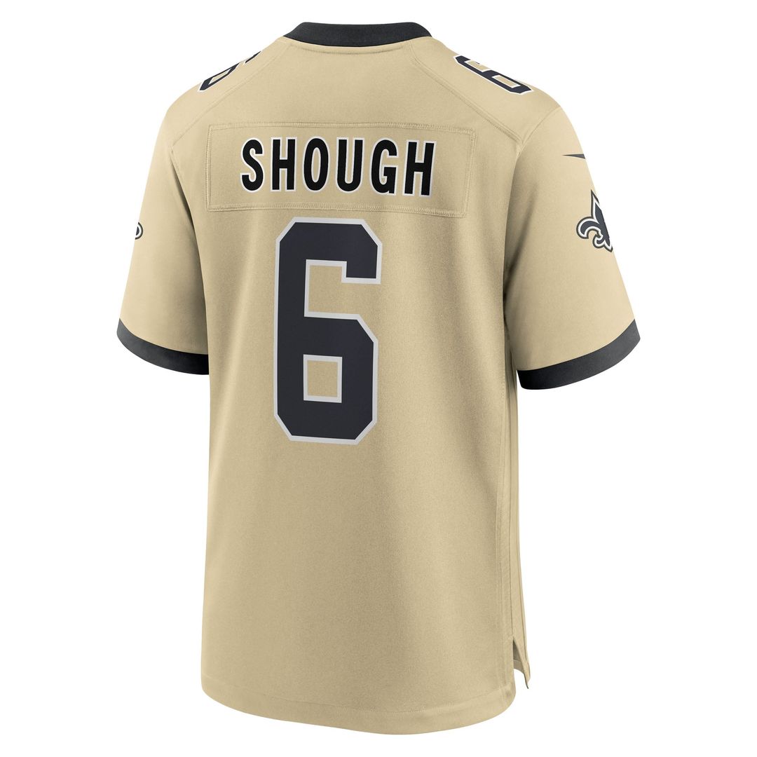 New Orleans Saints Tyler Shough Black Game Jersey | NFL Football Jersey