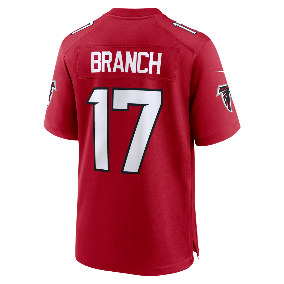 Atlanta Falcons Zachariah Branch Red Team Game Jersey | NFL Football Jersey