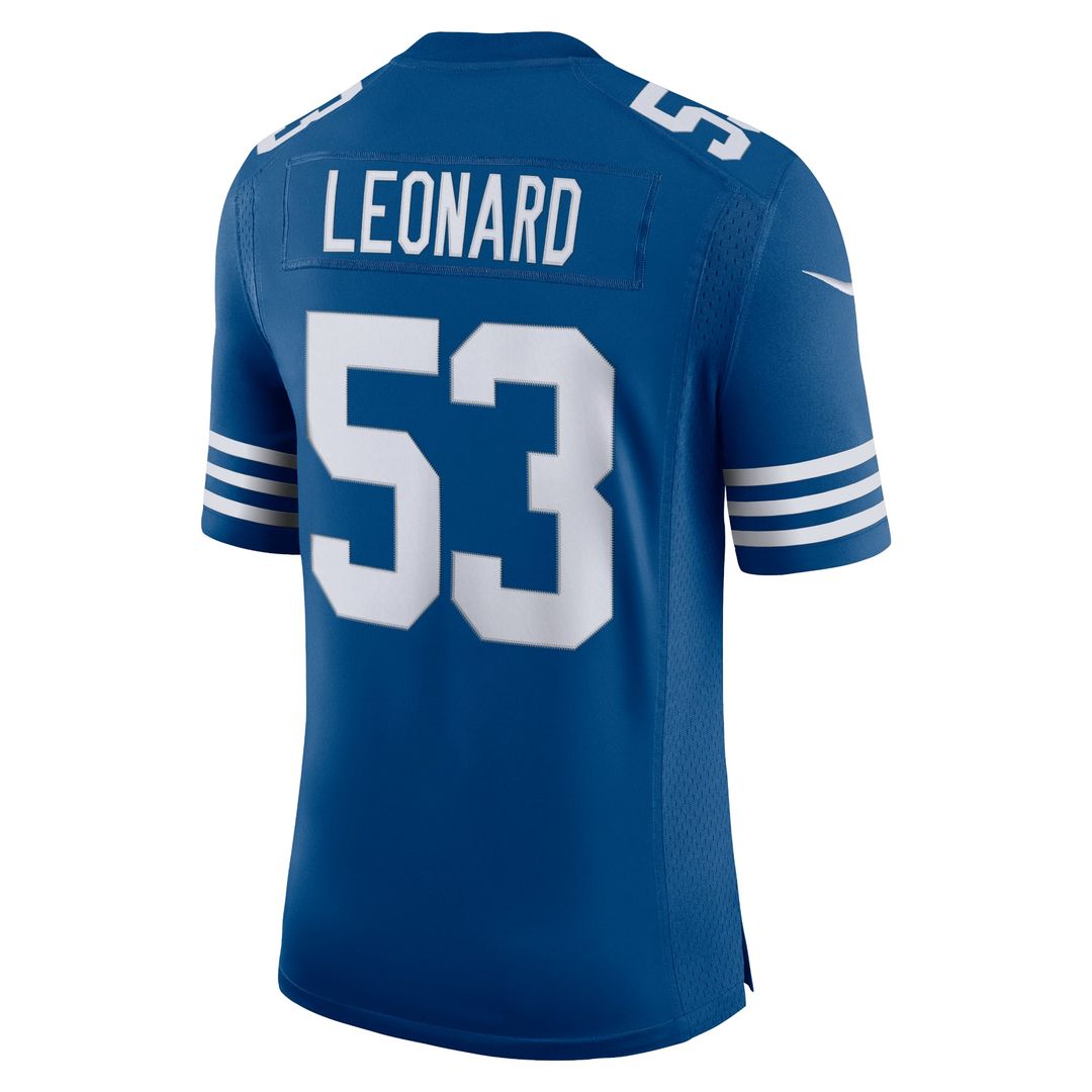 Indianapolis Colts Darius Leonard Royal Alternate Vapor Limited Jersey | NFL Football Jersey