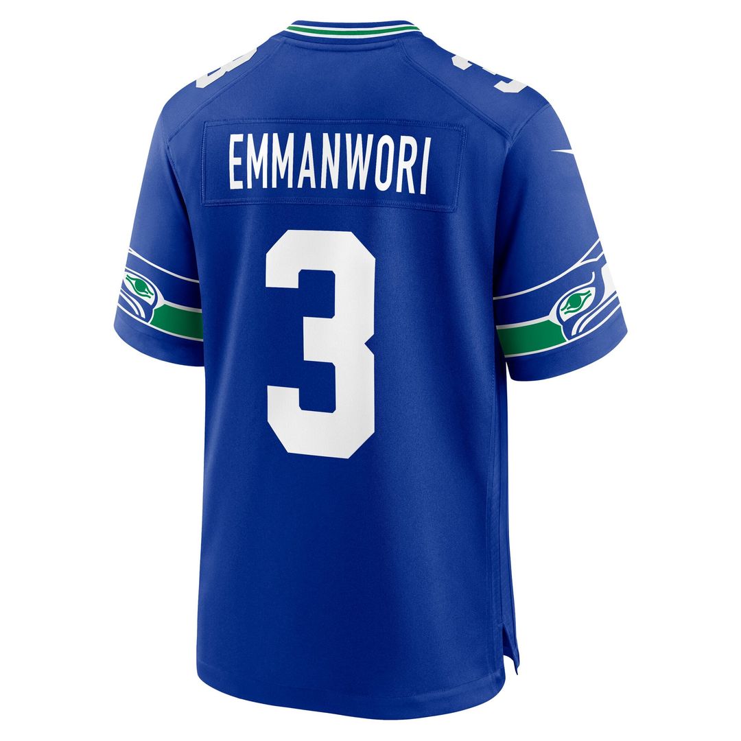 Seattle Seahawks Nick Emmanwori College Navy Team Game Jersey | NFL Football Jersey