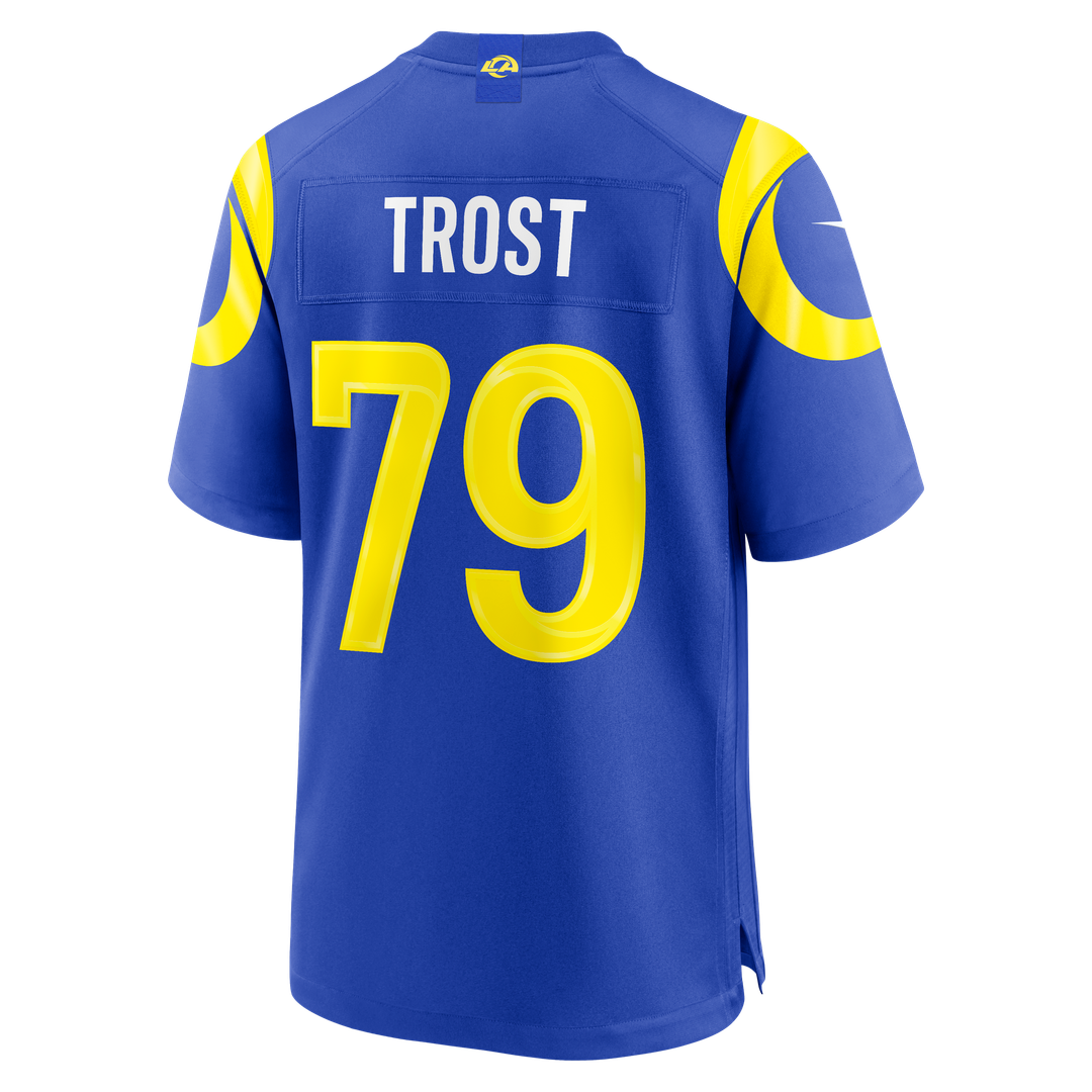 Los Angeles Rams Keagen Trost Royal Team Game Jersey | NFL Football Jersey