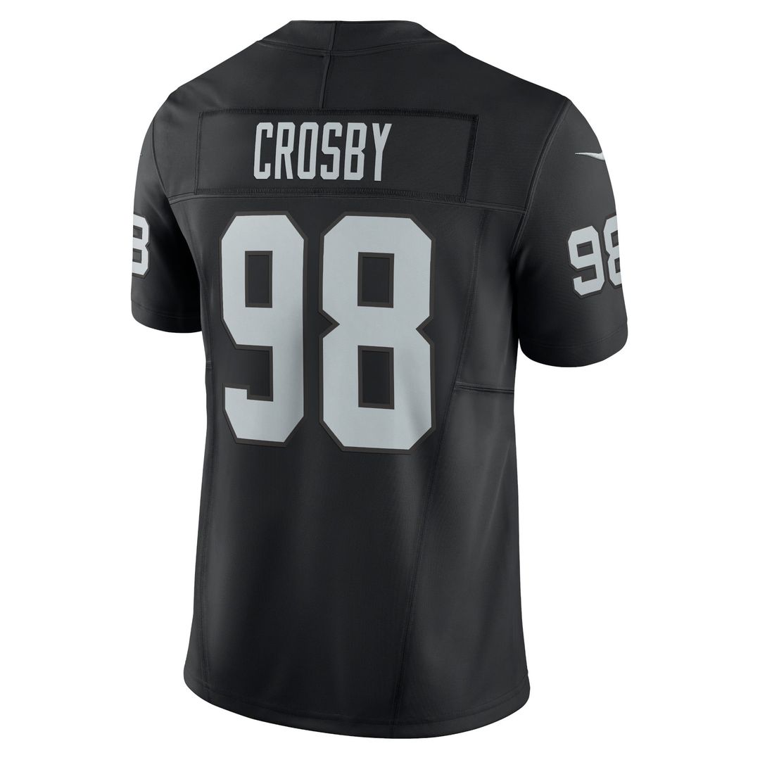 Las Vegas Raiders Maxx Crosby Black Vapor F.U.S.E. Limited Jersey | NFL Football Jersey