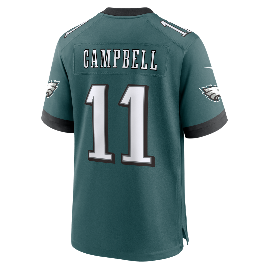 Philadelphia Eagles Jihaad Campbell Midnight Green Team Game Jersey | NFL Football Jersey