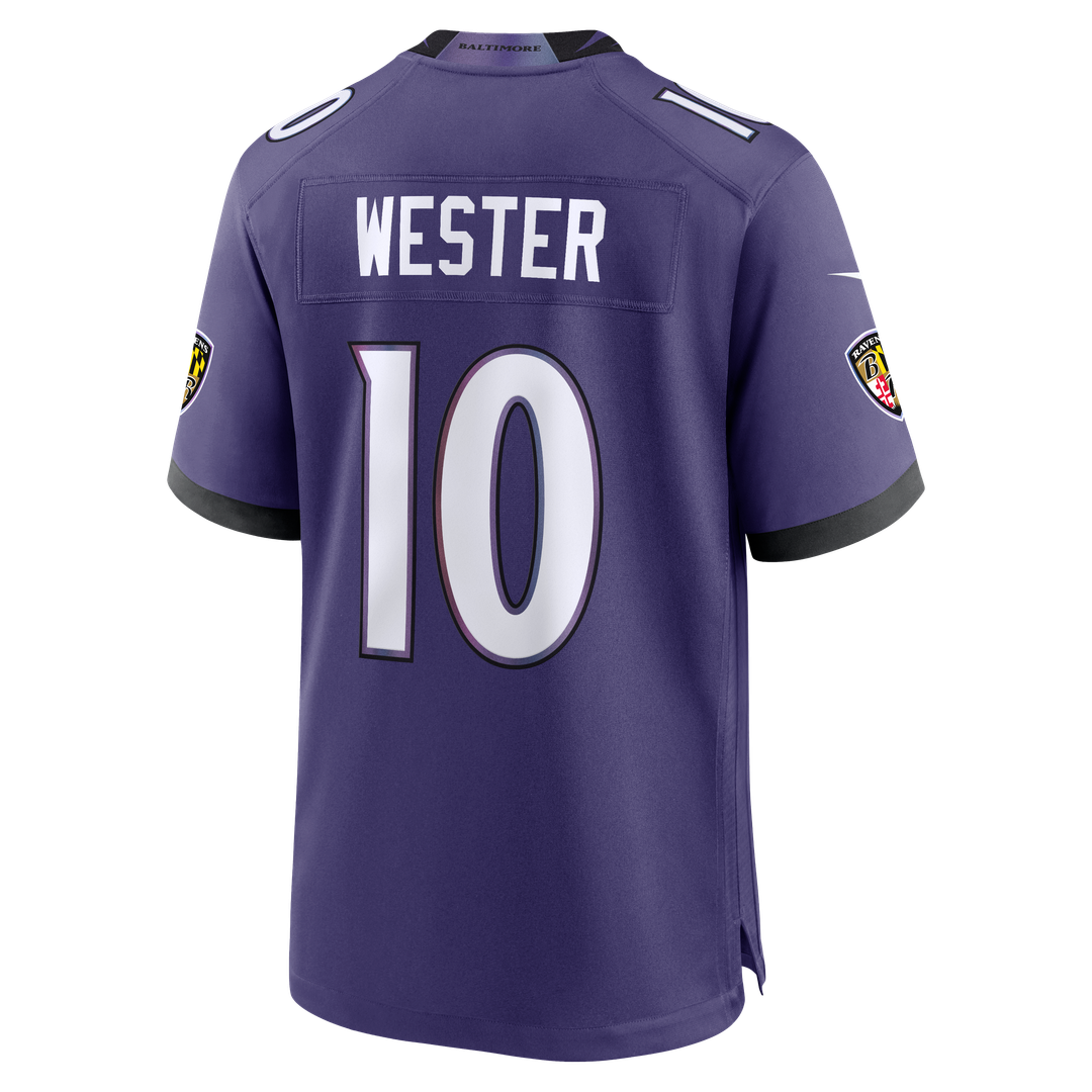 Baltimore Ravens LaJohntay Wester Purple Team Game Jersey | NFL Football Jersey
