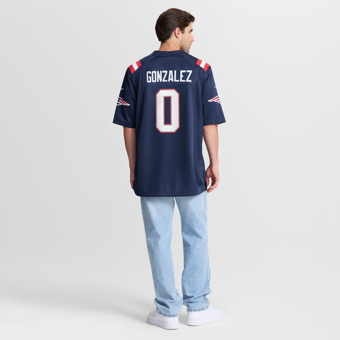 New England Patriots Christian Gonzalez White Game Jersey | NFL Football Jersey