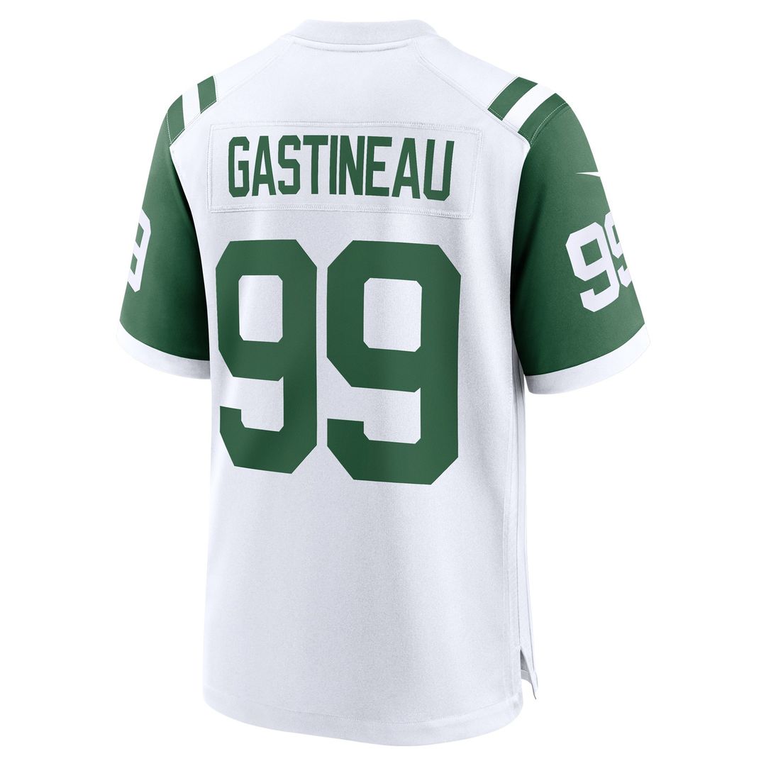 New York Jets Mark Gastineau White Retired Player Alternate Game Jersey | NFL Football Jersey