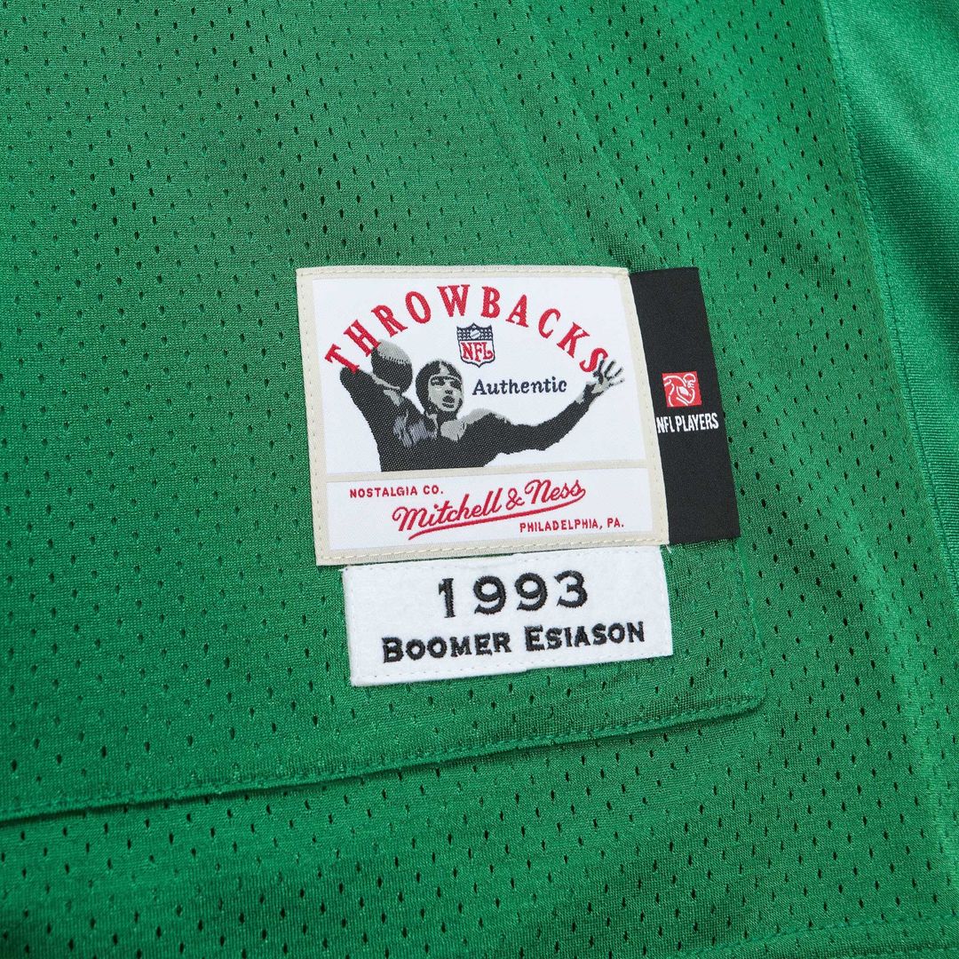 New York Jets Boomer Esiason Kelly Green 1993 Authentic Throwback Retired Player Pocket Jersey | NFL Football Jersey