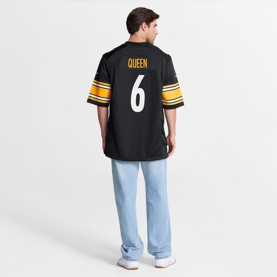 Pittsburgh Steelers Patrick Queen Black Game Jersey | NFL Football Jersey