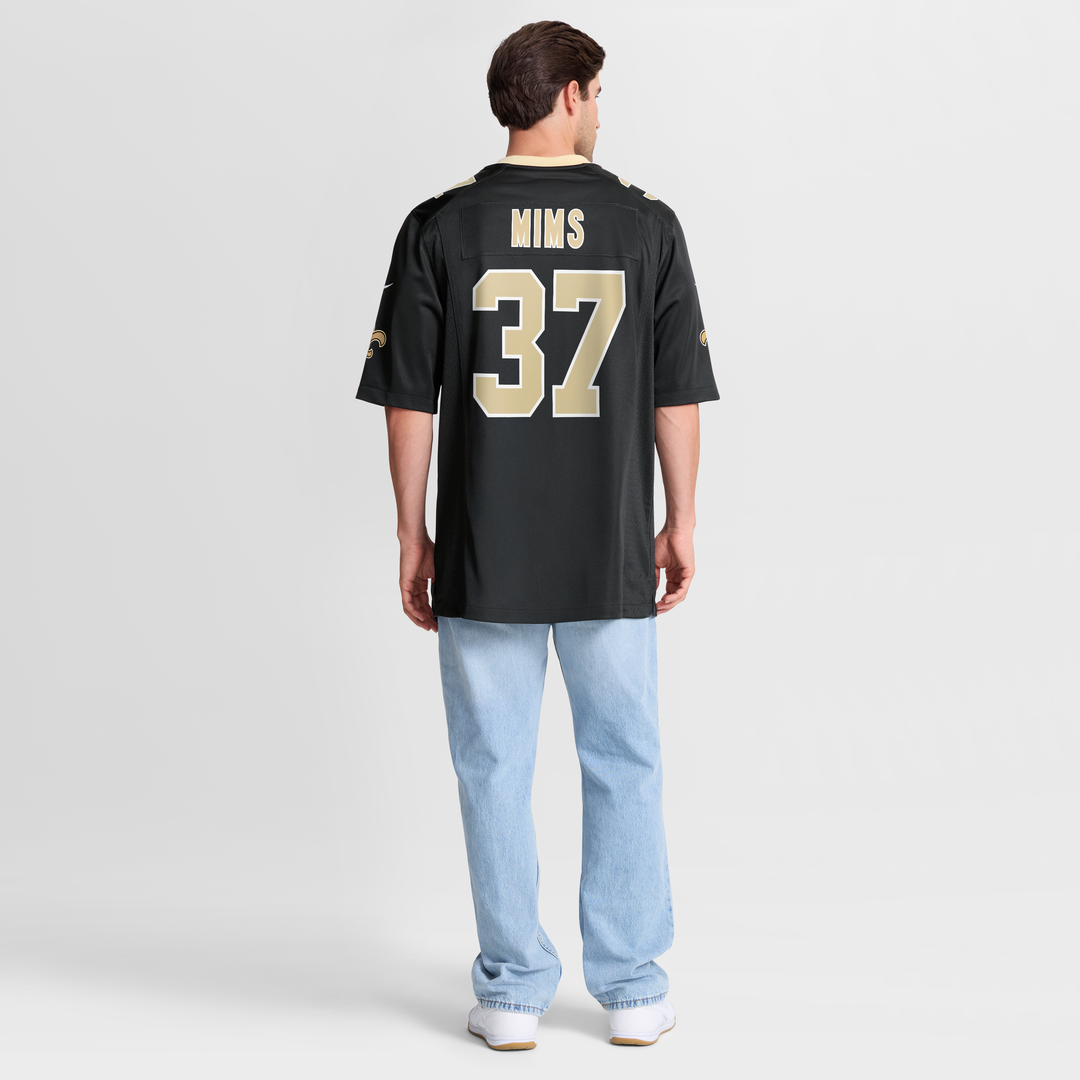 New Orleans Saints Mims Black Team Game Jersey | NFL Football Jersey