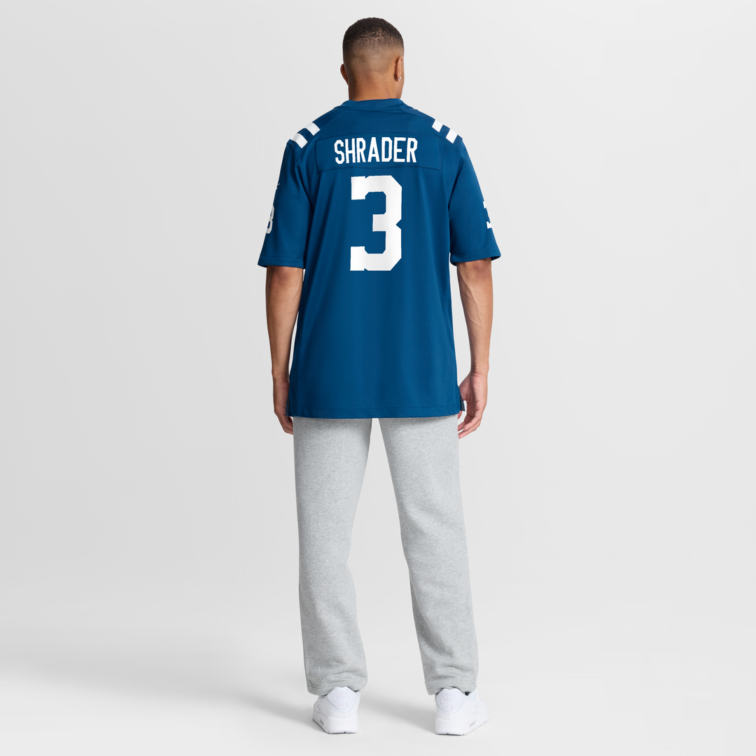 Indianapolis Colts Spencer Shrader Royal Team Game Jersey | NFL Football Jersey