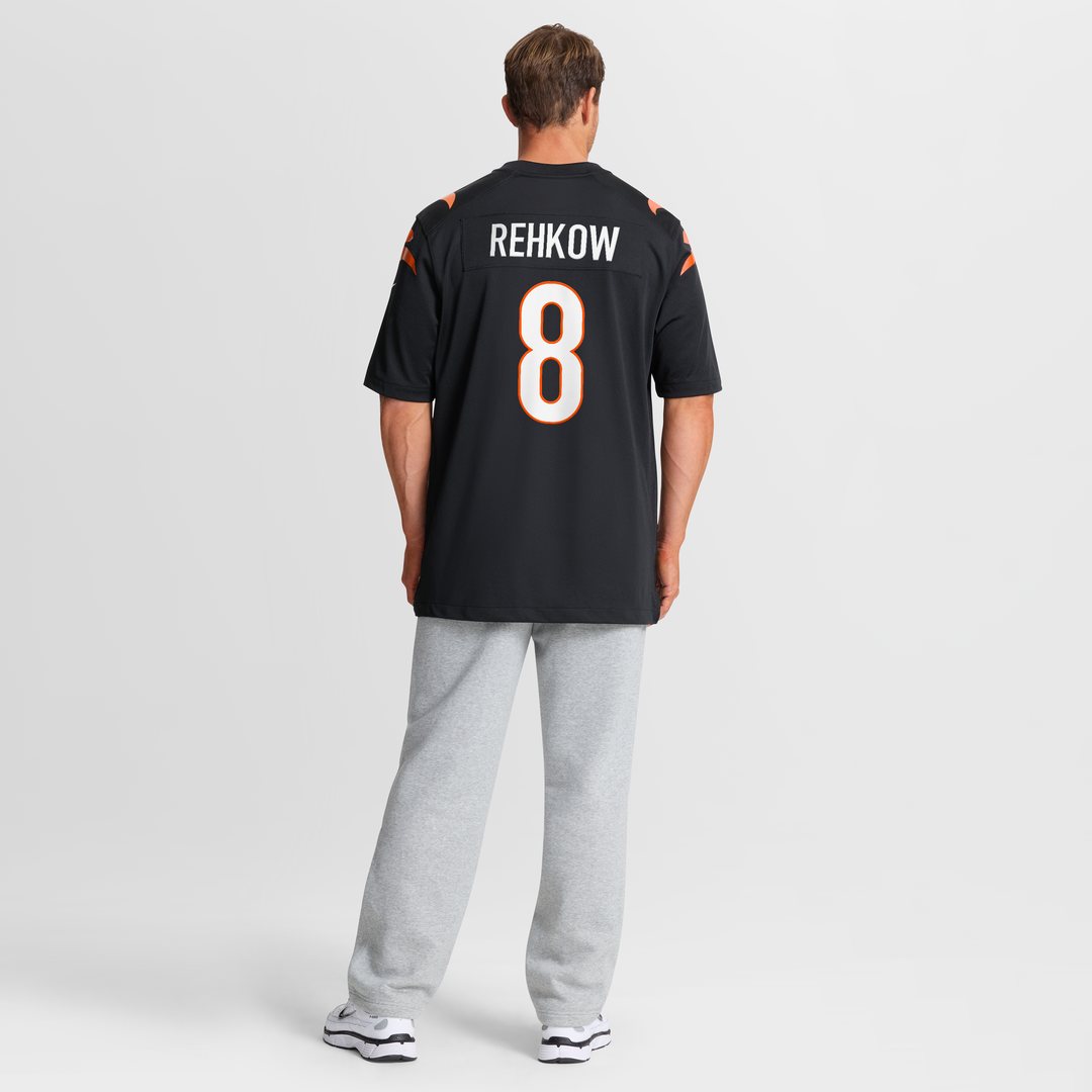 Cincinnati Bengals Ryan Rehkow Black Game Jersey | NFL Football Jersey