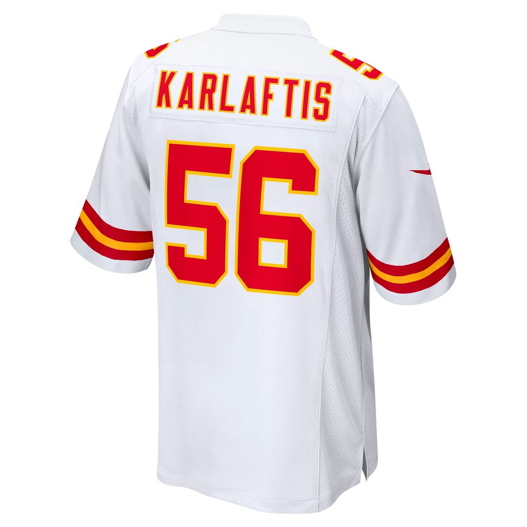 Kansas City Chiefs George Karlaftis White Away Game Player Jersey | NFL Football Jersey