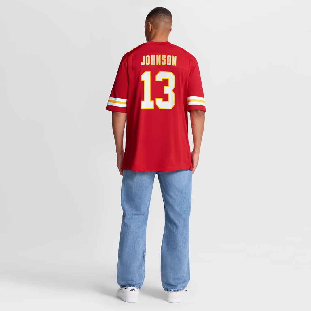 Kansas City Chiefs Nazeeh Johnson Red Game Player Jersey | NFL Football Jersey