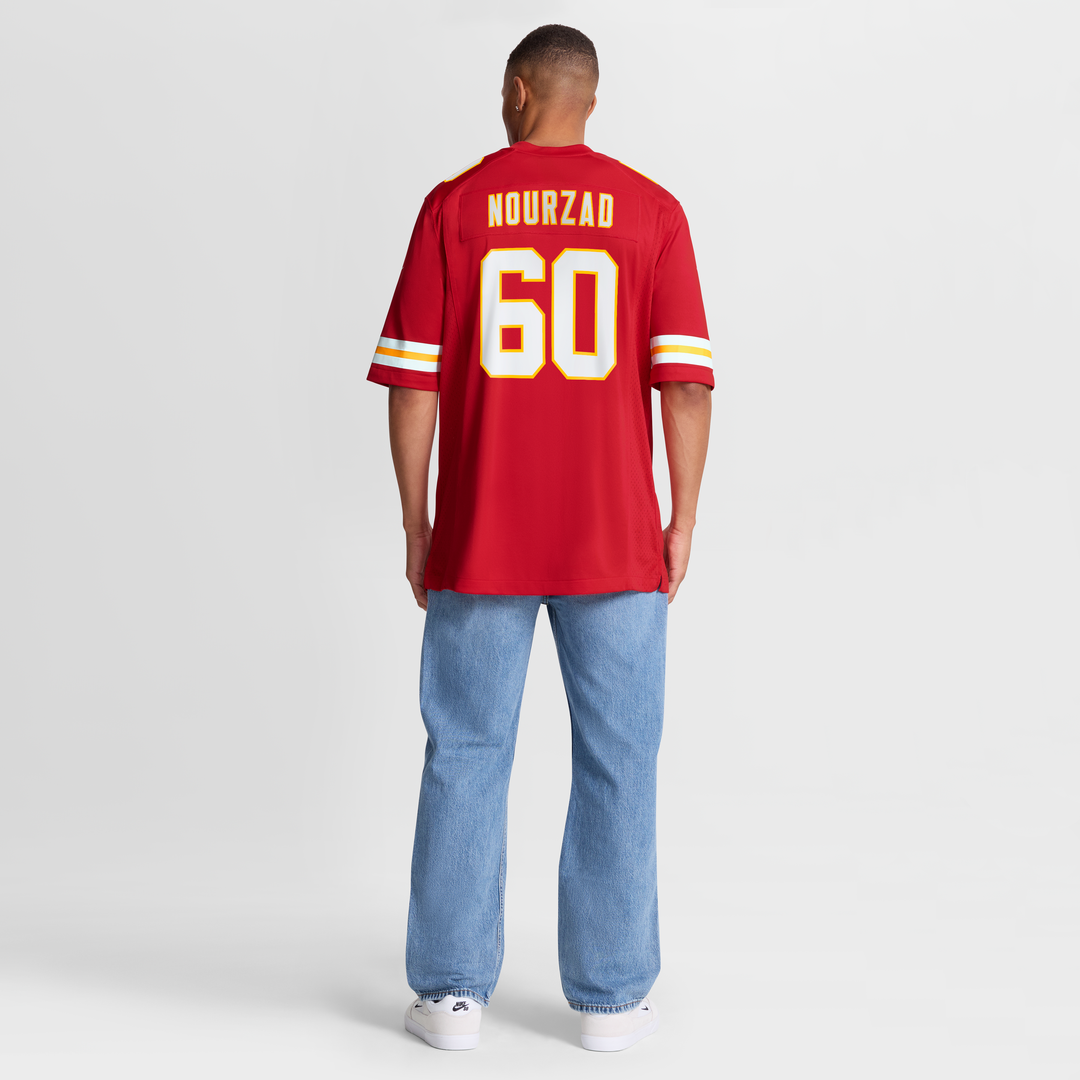 Kansas City Chiefs Hunter Nourzad Red Game Jersey | NFL Football Jersey