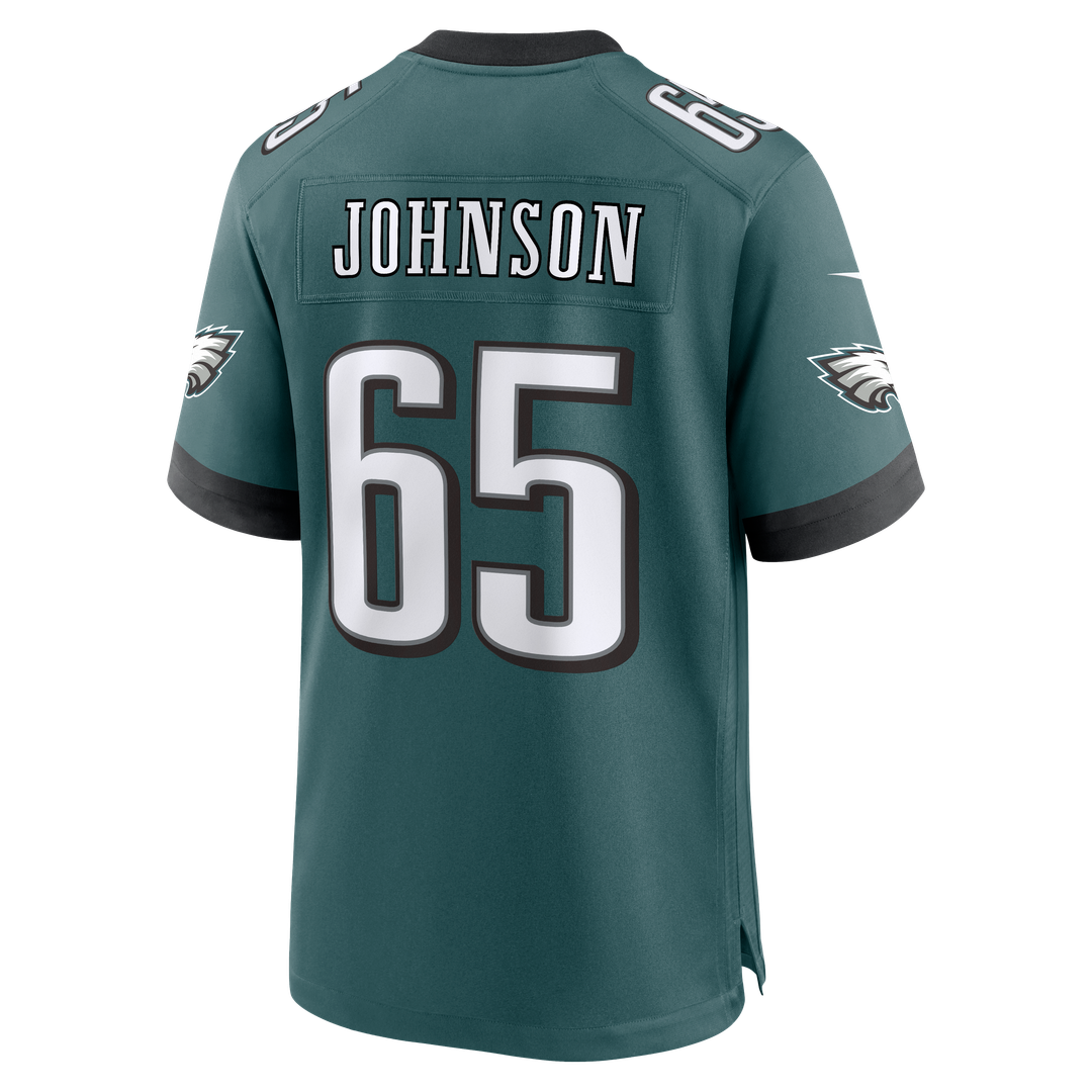 Philadelphia Eagles Lane Johnson Midnight Green Team Game Jersey | NFL Football Jersey