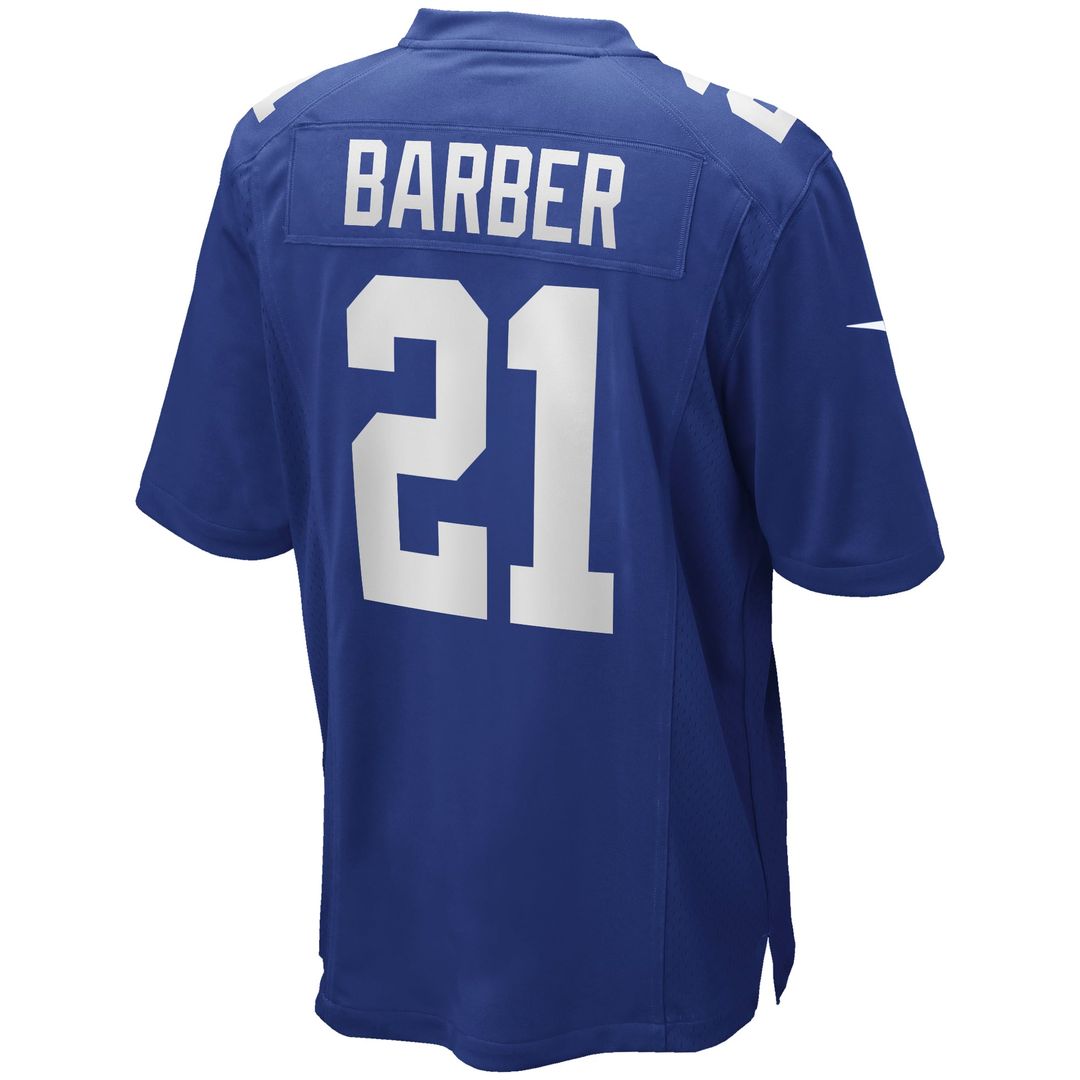 New York Giants Tiki Barber Royal Game Retired Player Jersey | NFL Football Jersey