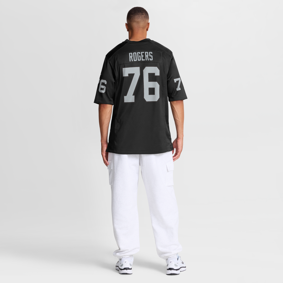 Las Vegas Raiders Caleb Rogers Black Team Game Jersey | NFL Football Jersey