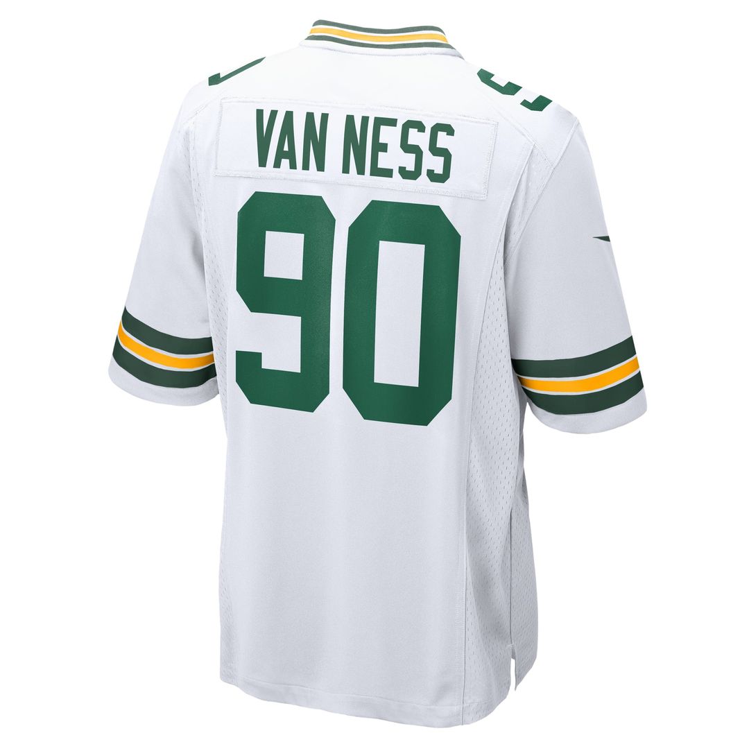 Green Bay Packers Lukas Van Ness White Game Jersey | NFL Football Jersey
