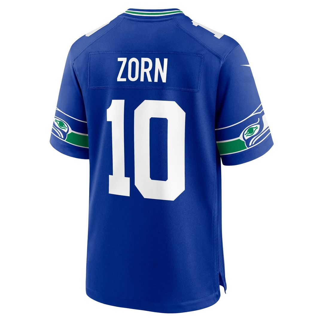 Seattle Seahawks Jim Zorn Royal Retired Player Alternate Game Jersey | NFL Football Jersey