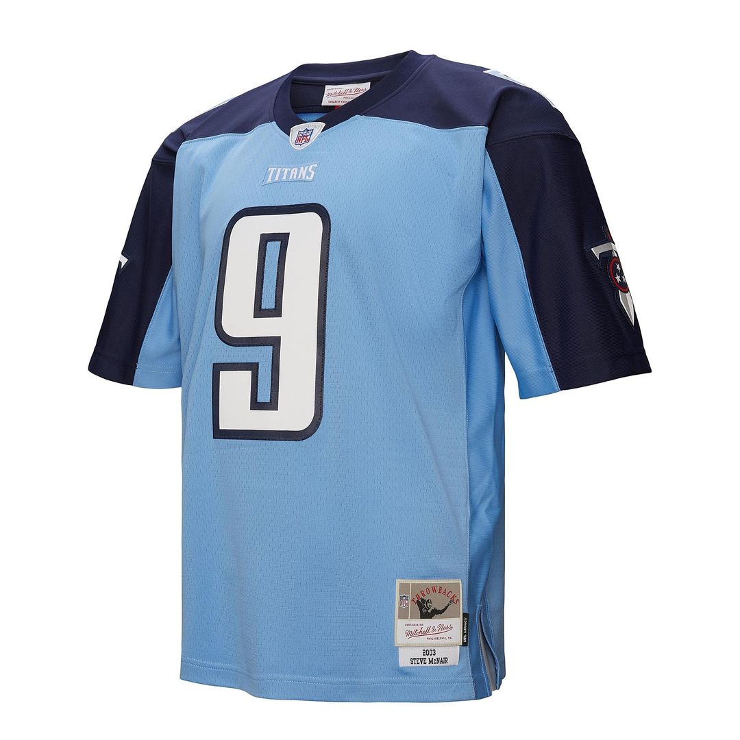 Tennessee Titans Steve McNair Light Blue 2003 Legacy Replica Jersey | NFL Football Jersey