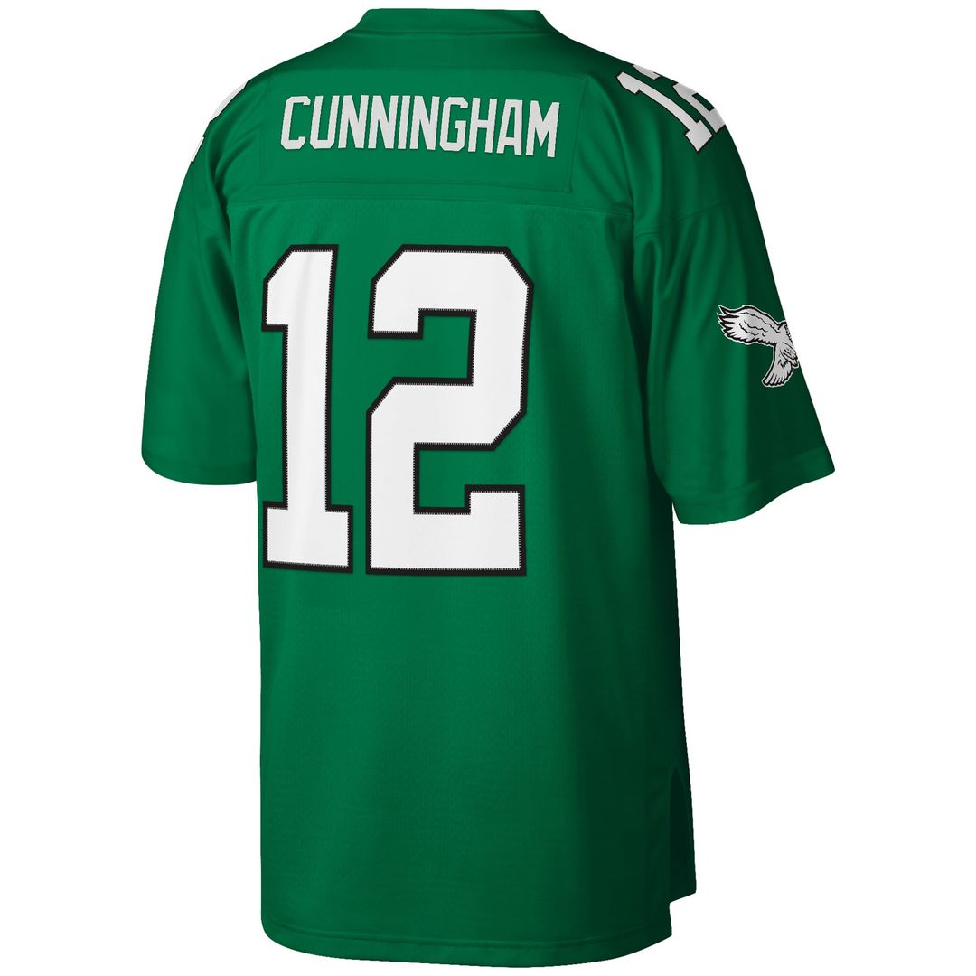 Philadelphia Eagles Randall Cunningham Kelly Green Big & Tall 1990 Retired Player Replica Jersey | NFL Football Jersey