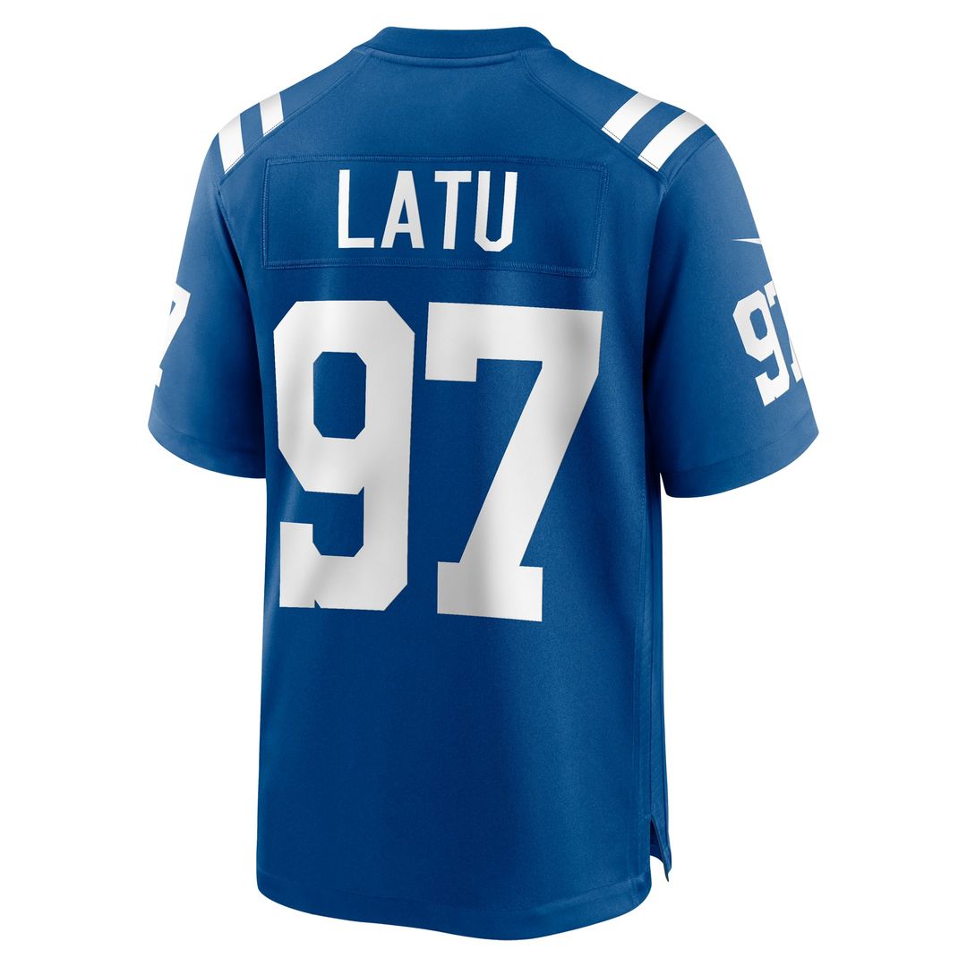 Indianapolis Colts Laiatu Latu Royal Player Game Jersey | NFL Football Jersey