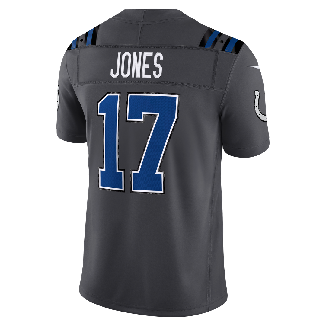 Indianapolis Colts Daniel Jones Anthracite 2026 Rivalries Collection Stitched Limited Jersey | NFL Football Jersey