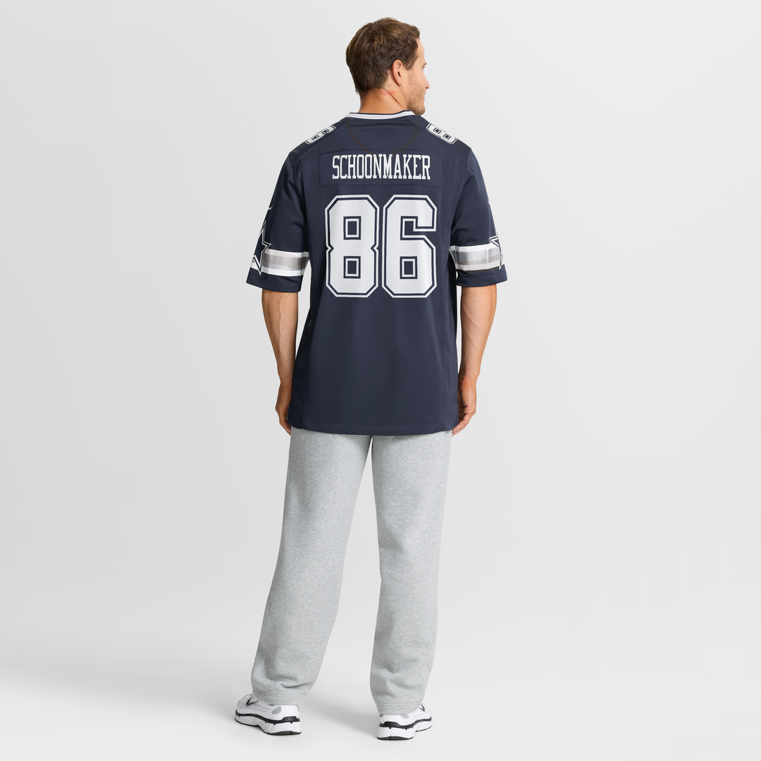 Dallas Cowboys Luke Schoonmaker Navy Team Game Jersey | NFL Football Jersey