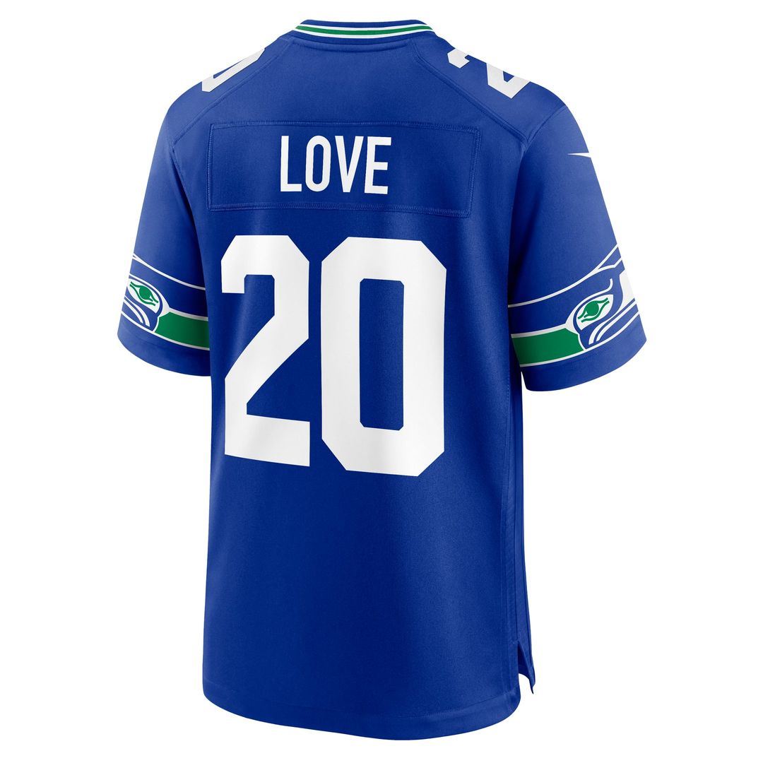 Seattle Seahawks Julian Love Royal Alternate Game Jersey | NFL Football Jersey
