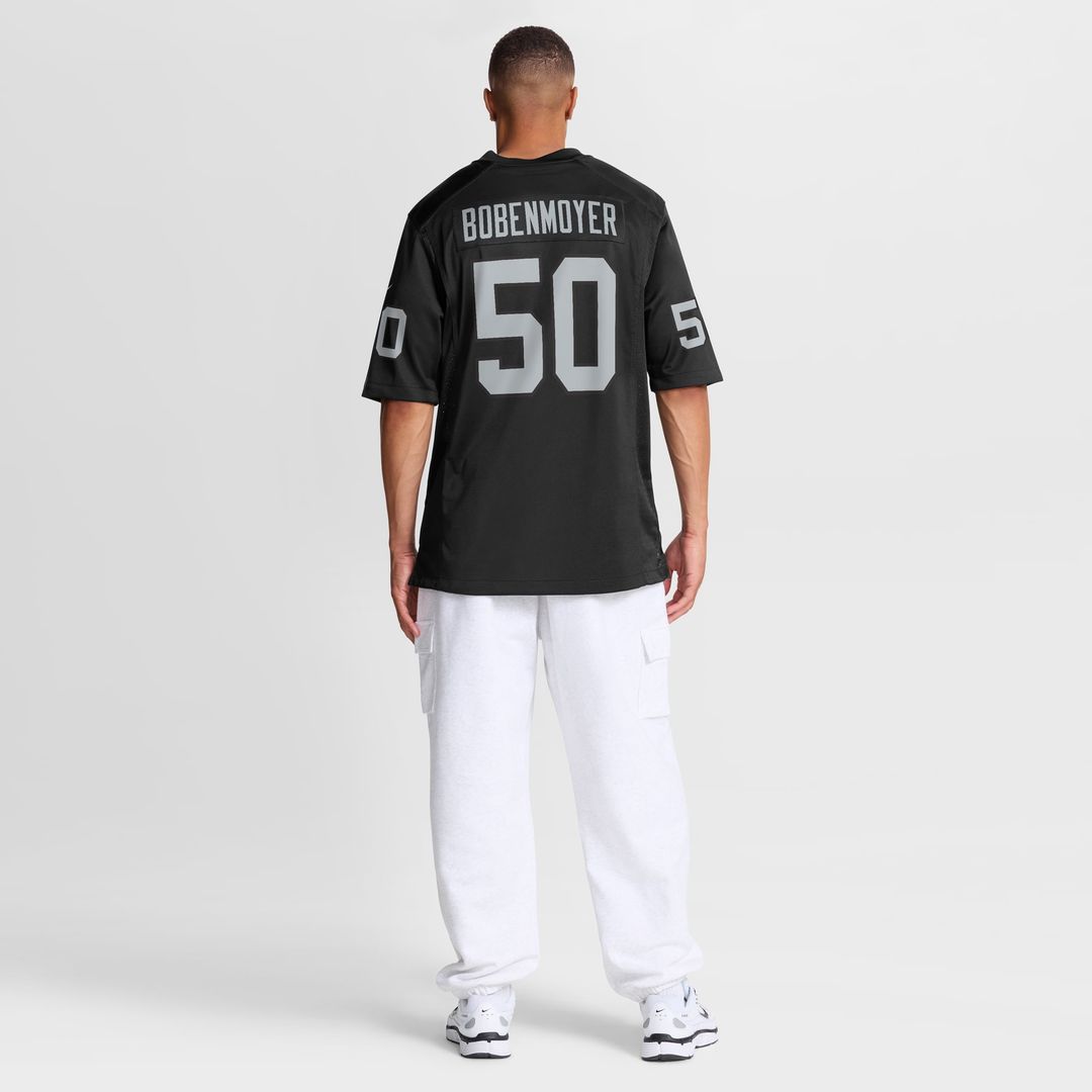 Las Vegas Raiders Jacob Bobenmoyer Black Game Player Jersey | NFL Football Jersey