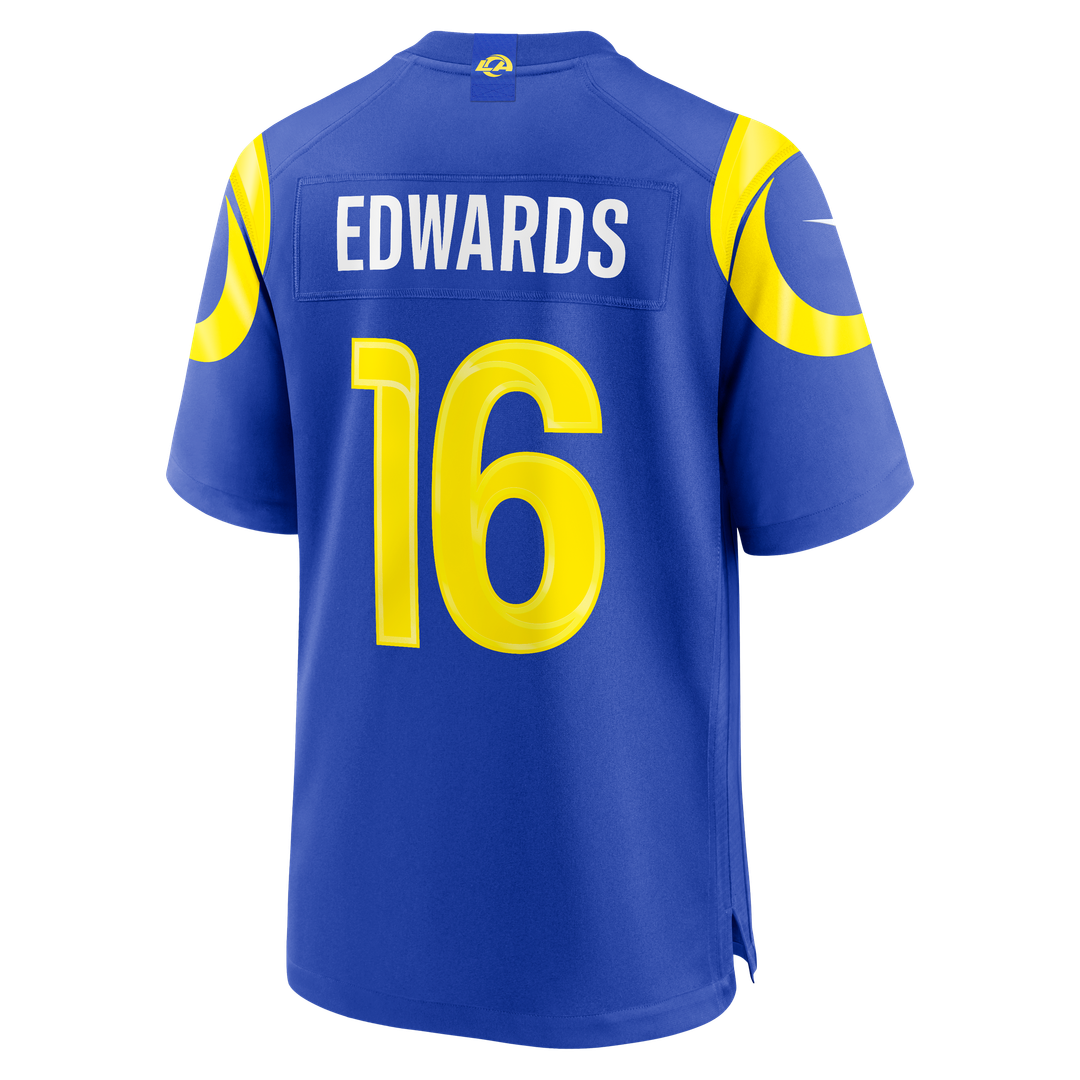 Los Angeles Rams Tru Edwards Royal Team Game Jersey | NFL Football Jersey