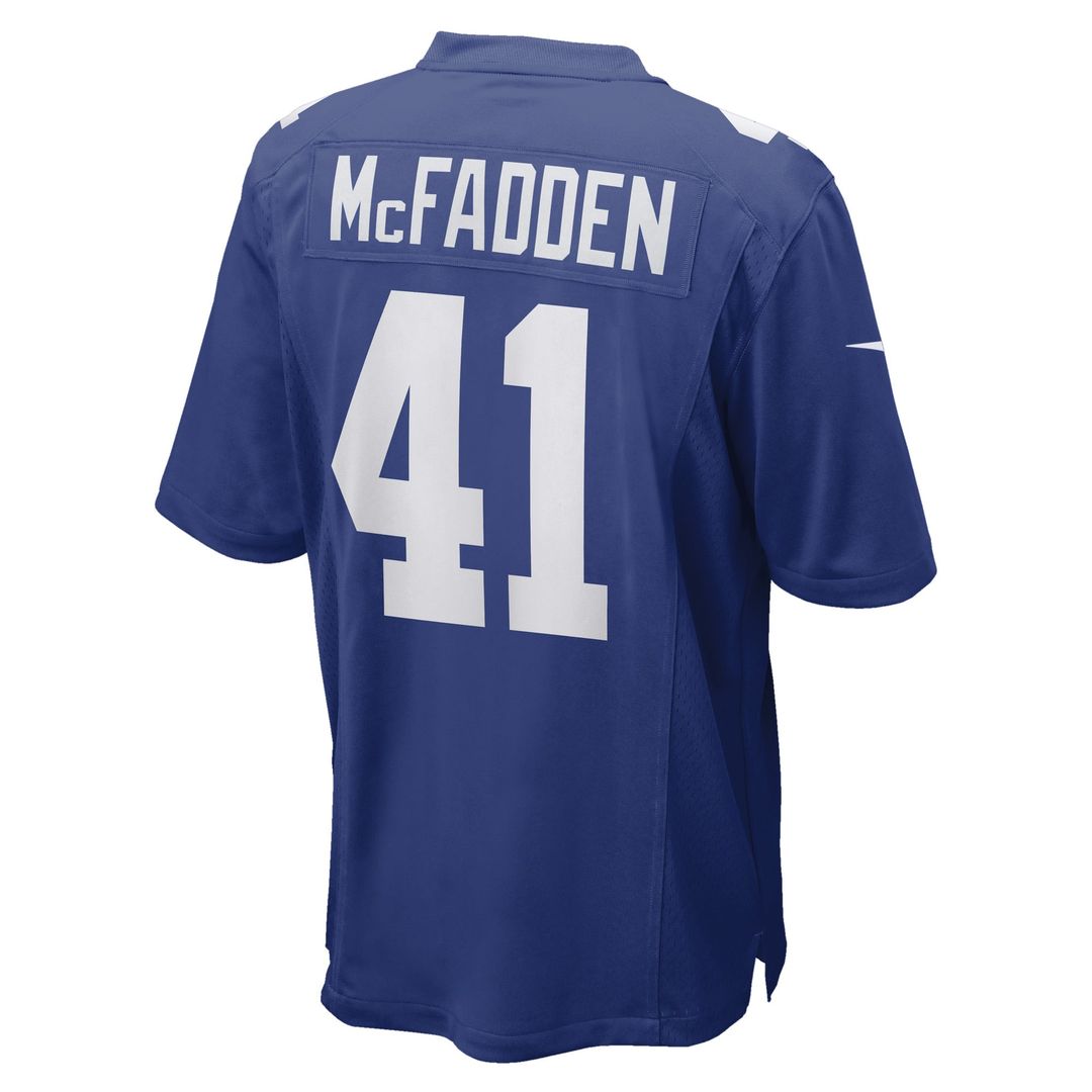 New York Giants Micah McFadden Royal Game Player Jersey | NFL Football Jersey