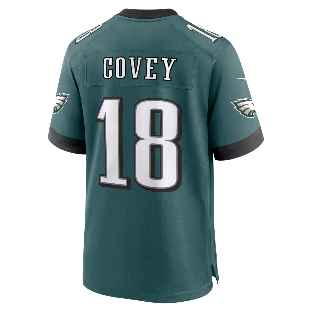 Philadelphia Eagles Britain Covey Midnight Green Team Game Jersey | NFL Football Jersey
