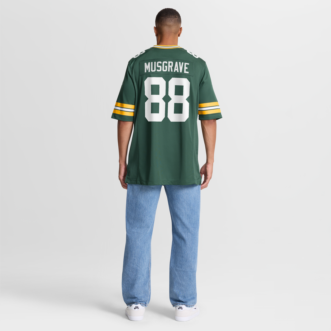 Green Bay Packers Luke Musgrave Green Game Jersey | NFL Football Jersey