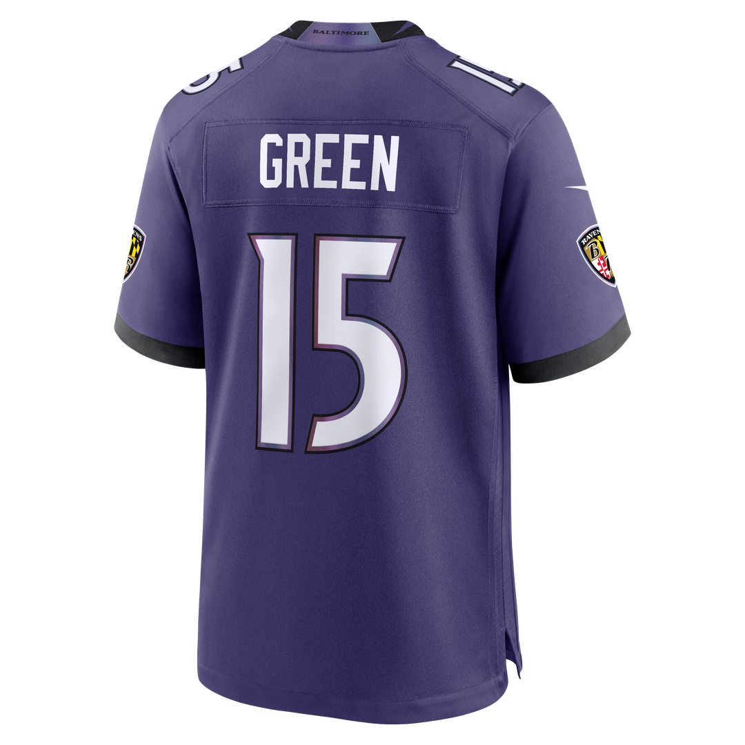 Baltimore Ravens Mike Green Purple Team Game Jersey | NFL Football Jersey