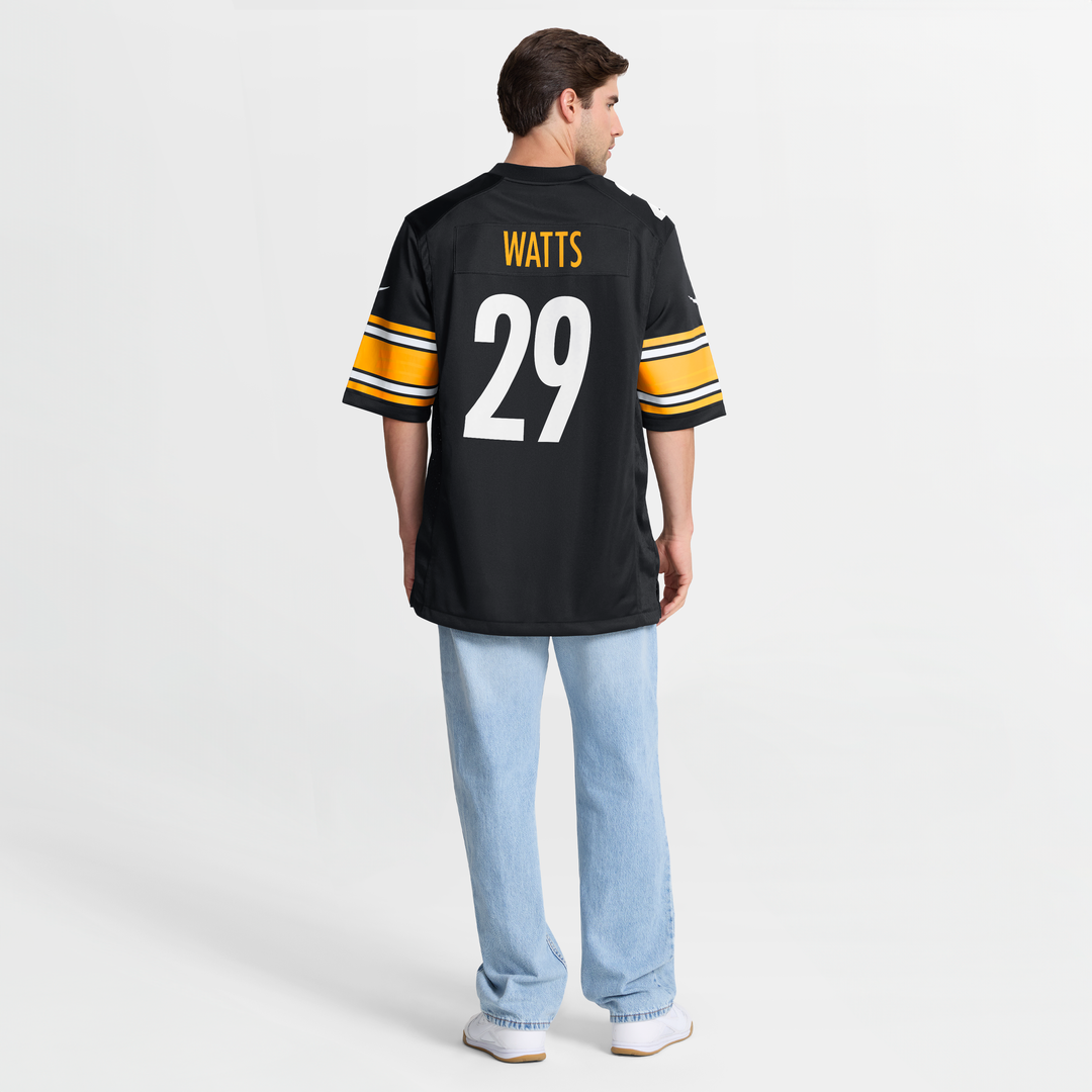 Pittsburgh Steelers Ryan Watts Black Game Jersey | NFL Football Jersey