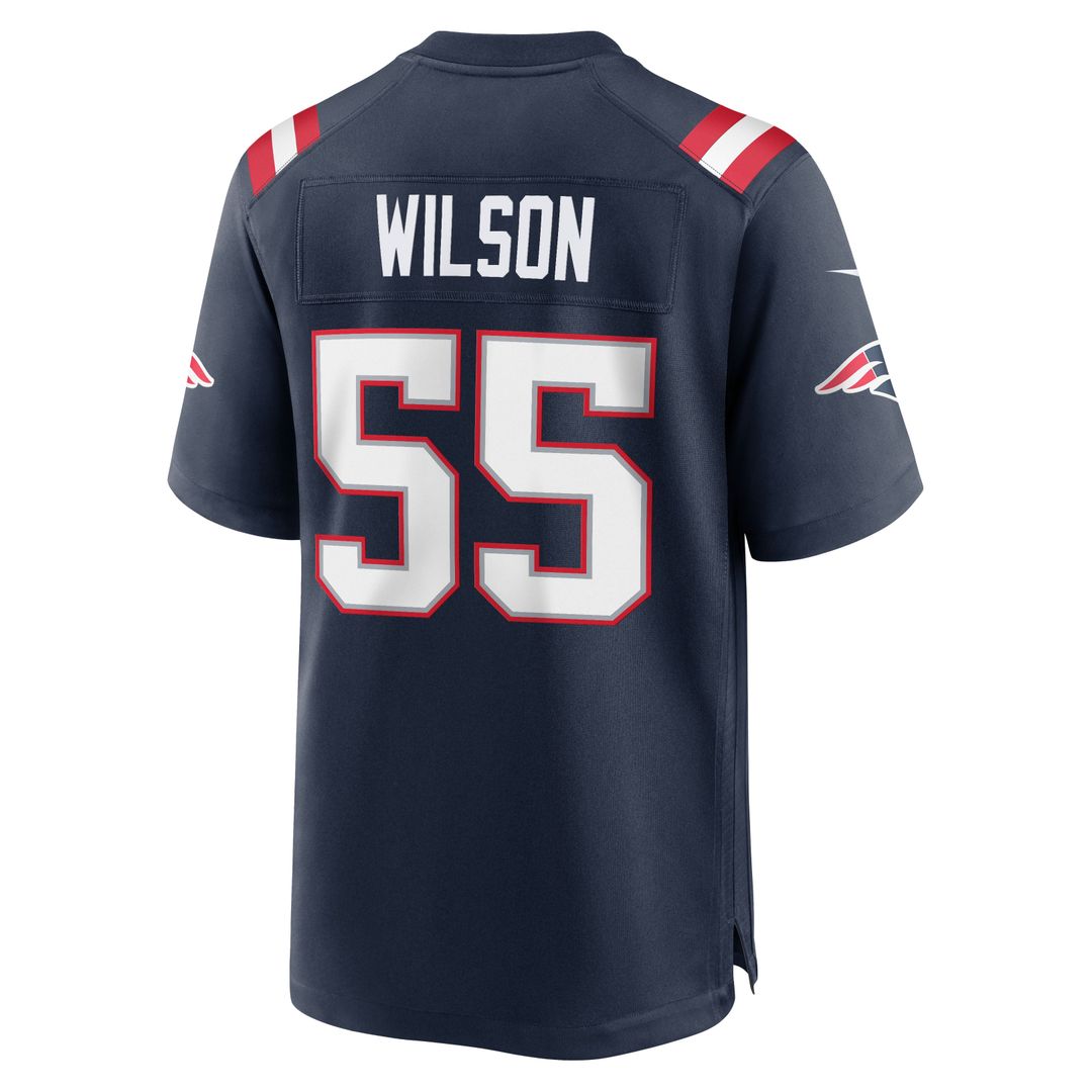 New England Patriots Jared Wilson Navy Team Game Jersey | NFL Football Jersey