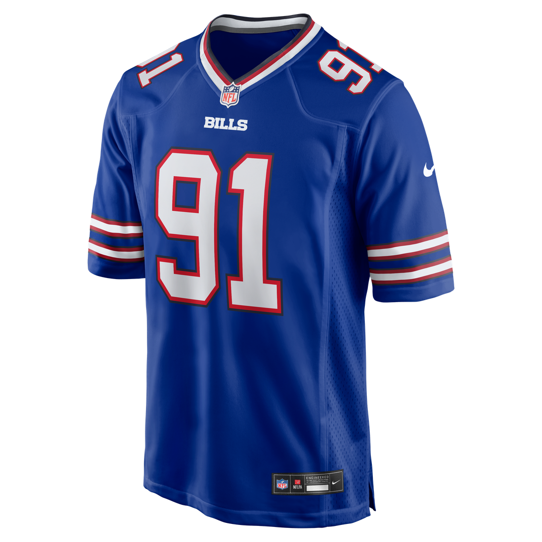 Buffalo Bills Ed Oliver Royal Team Game Player Jersey | NFL Football Jersey