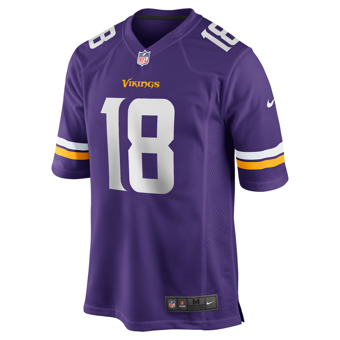 Minnesota Vikings Justin Jefferson Purple Player Game Jersey | NFL Football Jersey