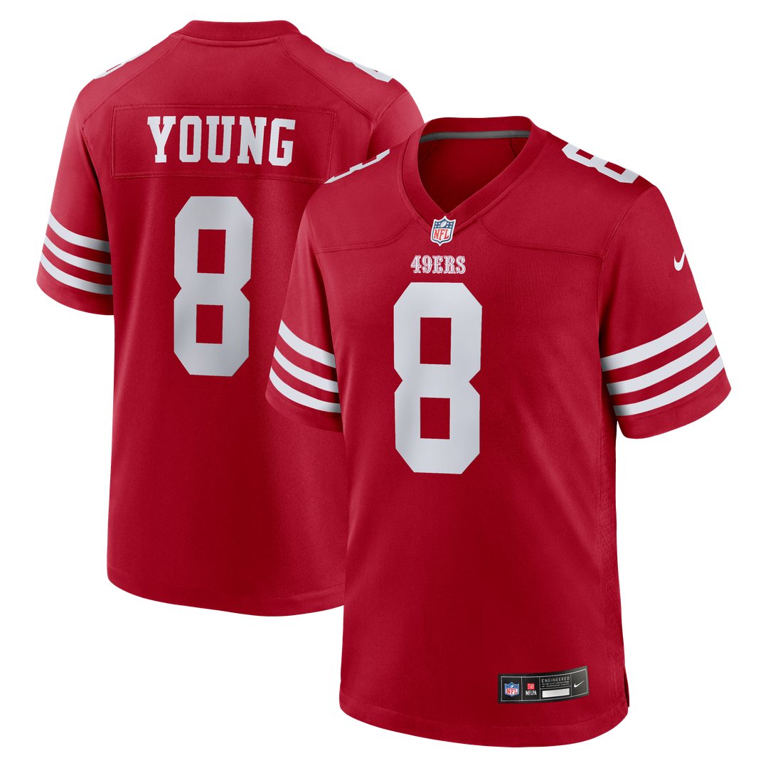 San Francisco 49ers Steve Young White Retired Player Game Jersey | NFL Football Jersey