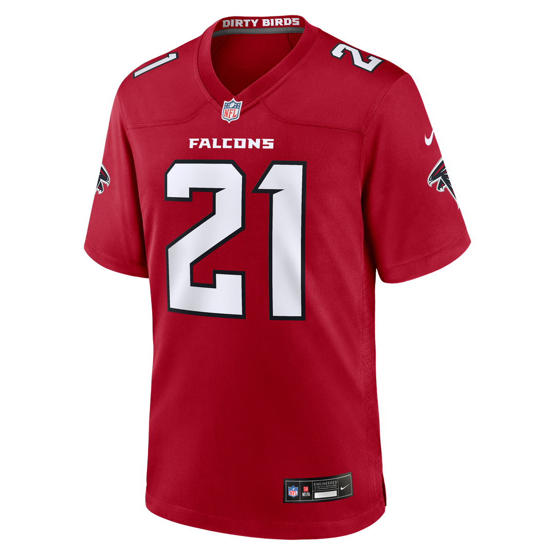 Atlanta Falcons Deion Sanders Red Retired Player Game Jersey | NFL Football Jersey