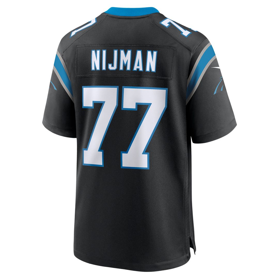 Carolina Panthers Yosh Nijman Black Game Jersey | NFL Football Jersey