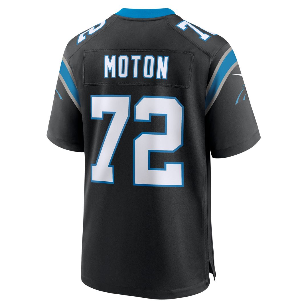 Carolina Panthers Taylor Moton Black Team Game Jersey | NFL Football Jersey