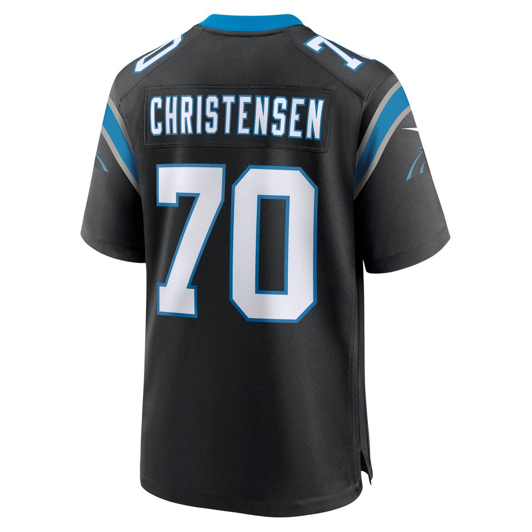 Carolina Panthers Brady Christensen Black Team Game Jersey | NFL Football Jersey