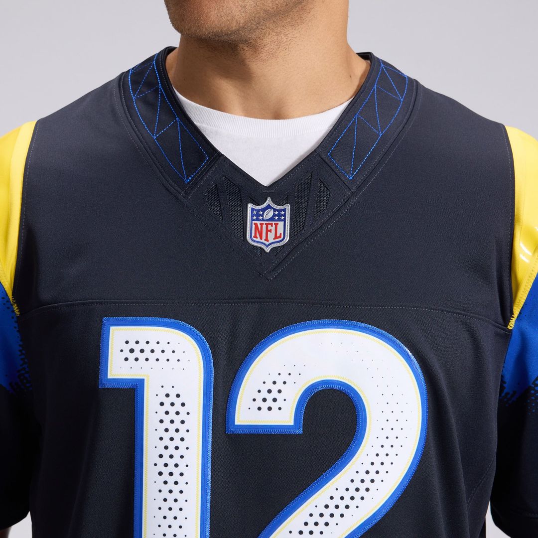 Los Angeles Rams Puka Nacua Dark Blue Rivalries Collection Stitched Limited Jersey | NFL Football Jersey