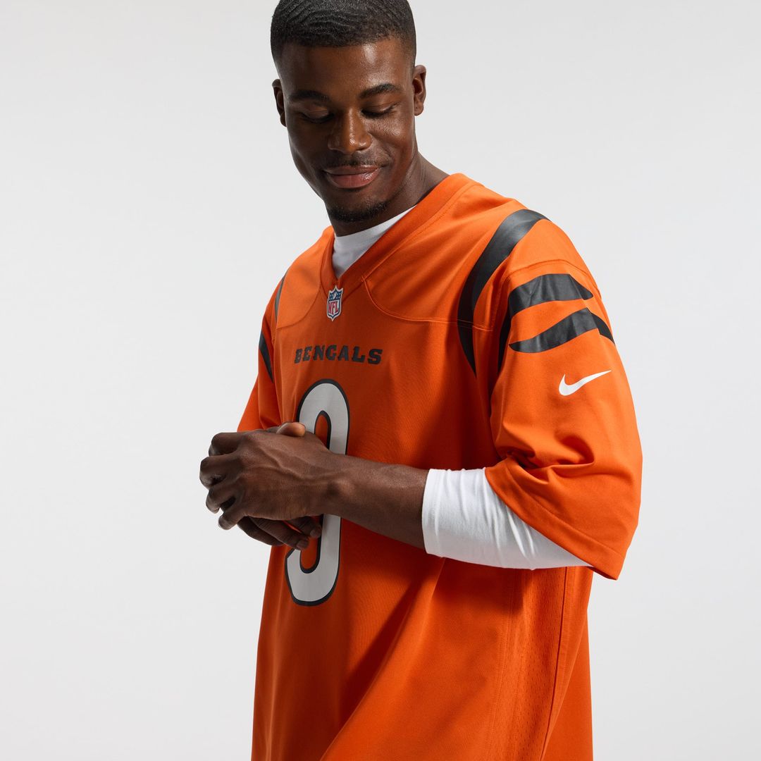 Cincinnati Bengals Joe Burrow Orange Alternate Game Jersey | NFL Football Jersey